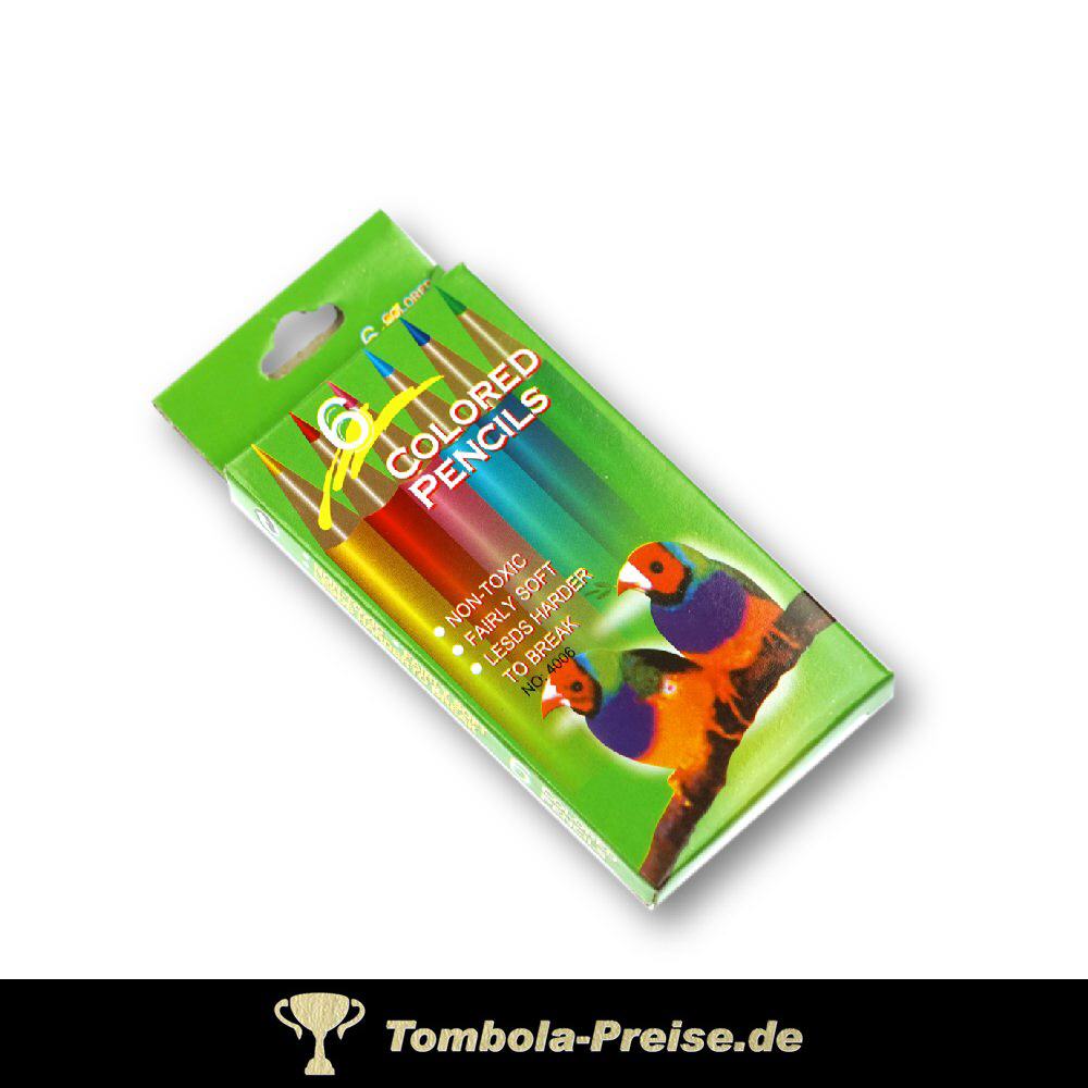 6er-Pack Buntstifte 10 cm