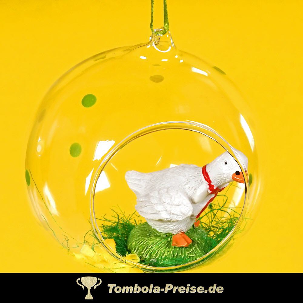 Osterdeko in Glaskugel