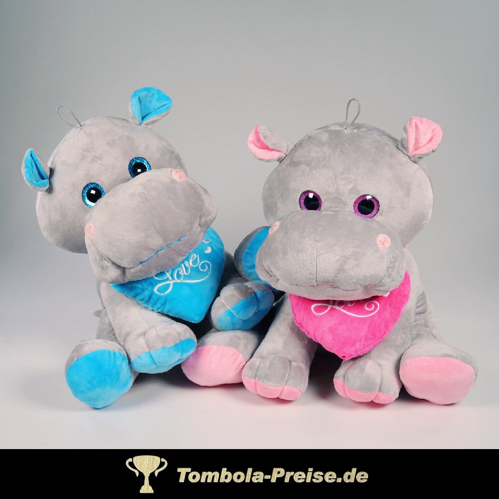 Pl&uuml;sch-Nilpferde mit Herz