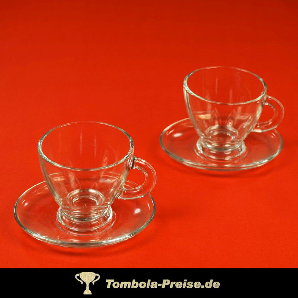 Glas-Cappuccinotassen 2er-Set