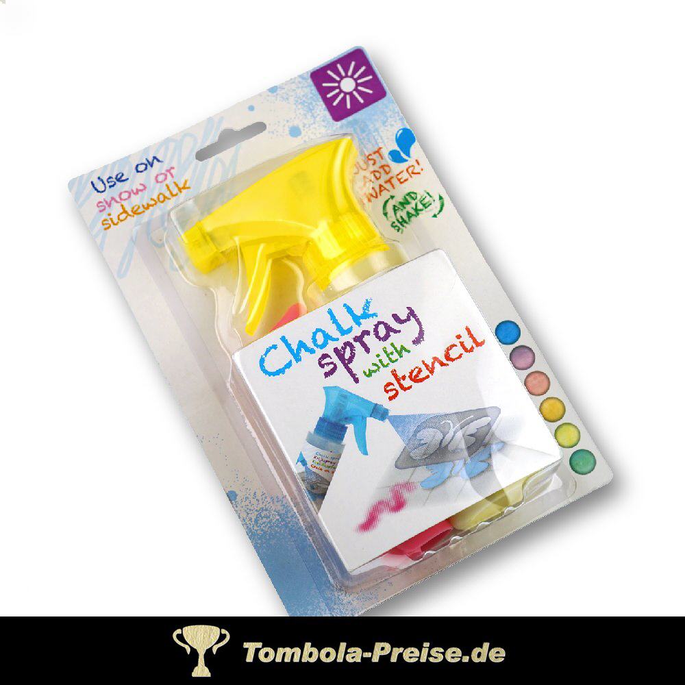 Kreidespray mit Spr&uuml;hschablone