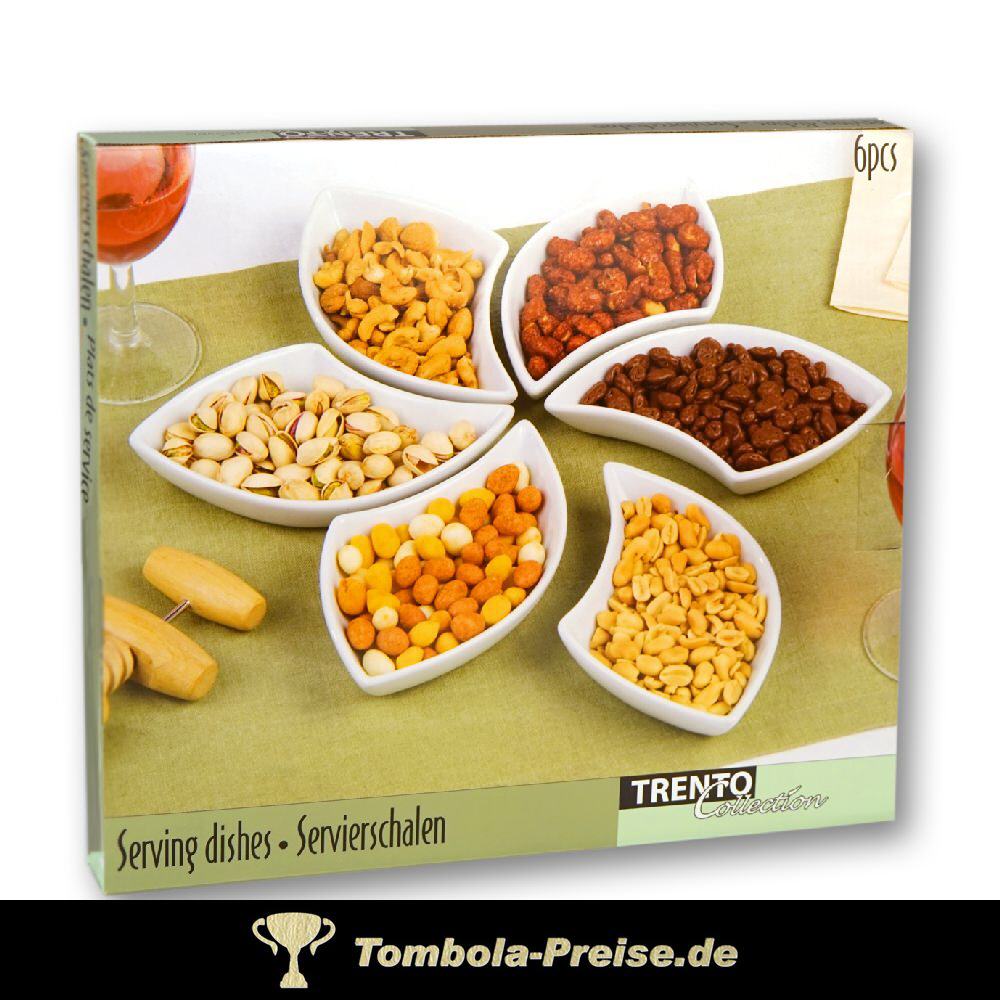 Porzellan-Snackschale 6-teilig