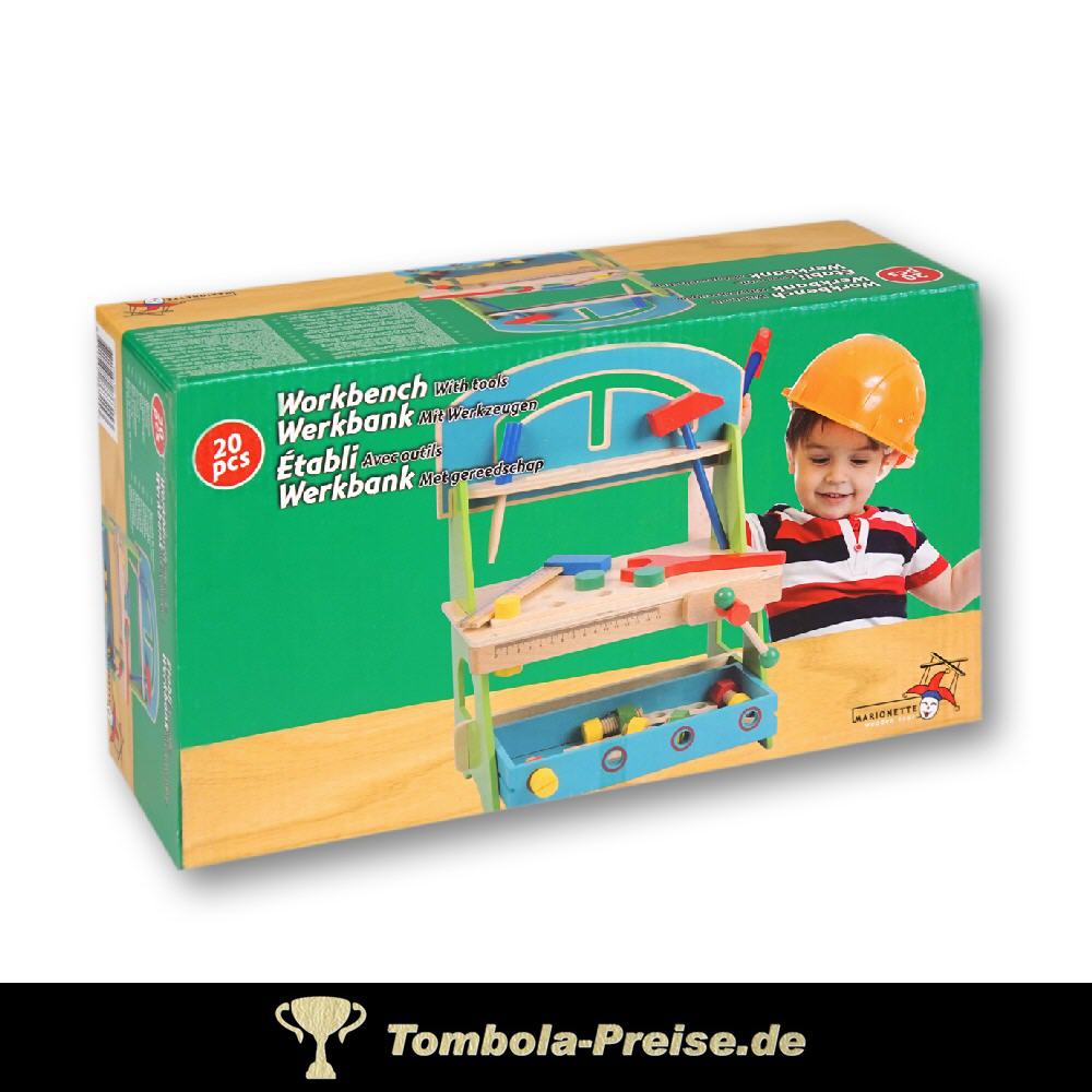 Spielzeug-Werkbank aus Holz