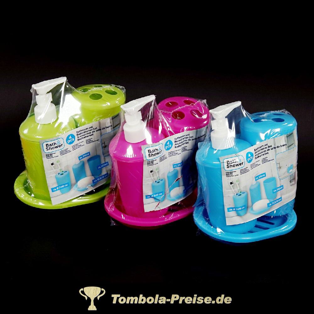 Badezimmer-Set 4teilig bunt