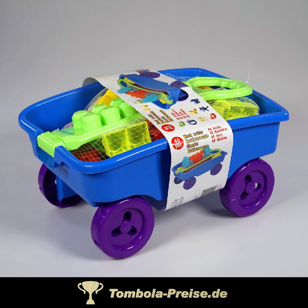 Kinder-Handkarre mit Bausteinen