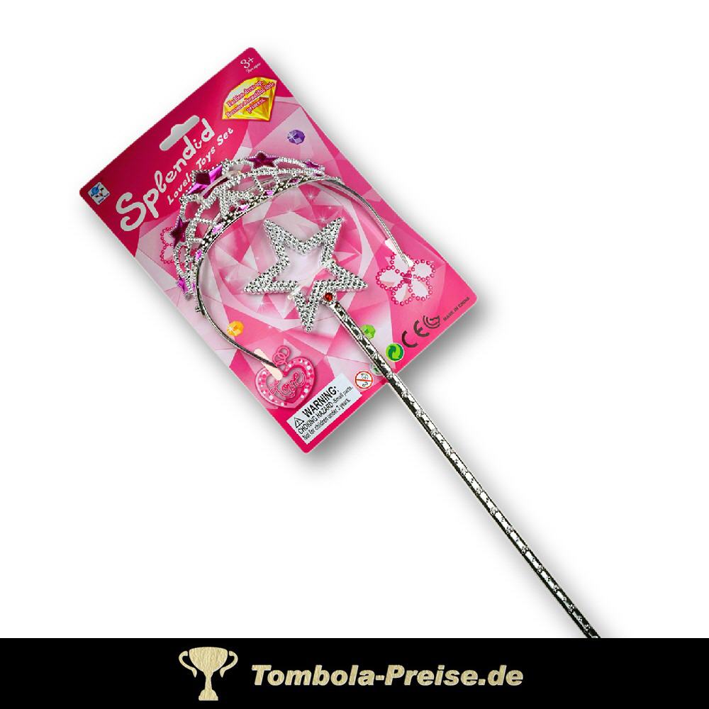 Prinzessinnen-Krone mit Zauberstab