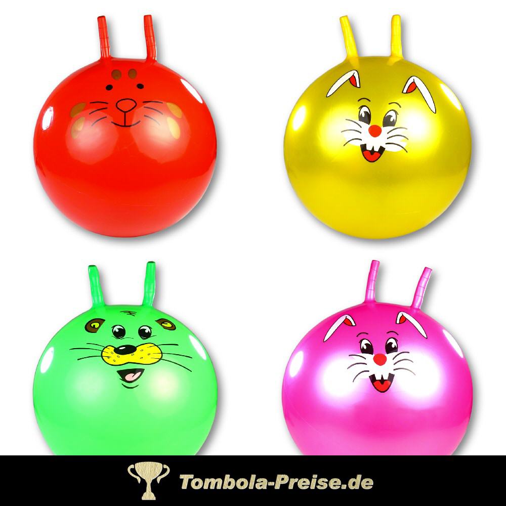 H&uuml;pfb&auml;lle mit Tiergesichtern