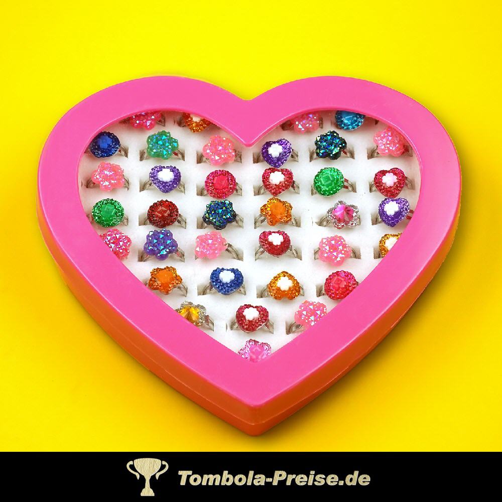 Kinder-Schmuckringe in Herzbox