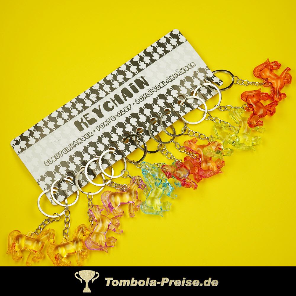 Schl&uuml;sselanh&auml;nger transparente Pferde