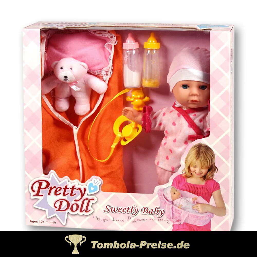 Babypuppe mit Decke und Zubeh&ouml;r