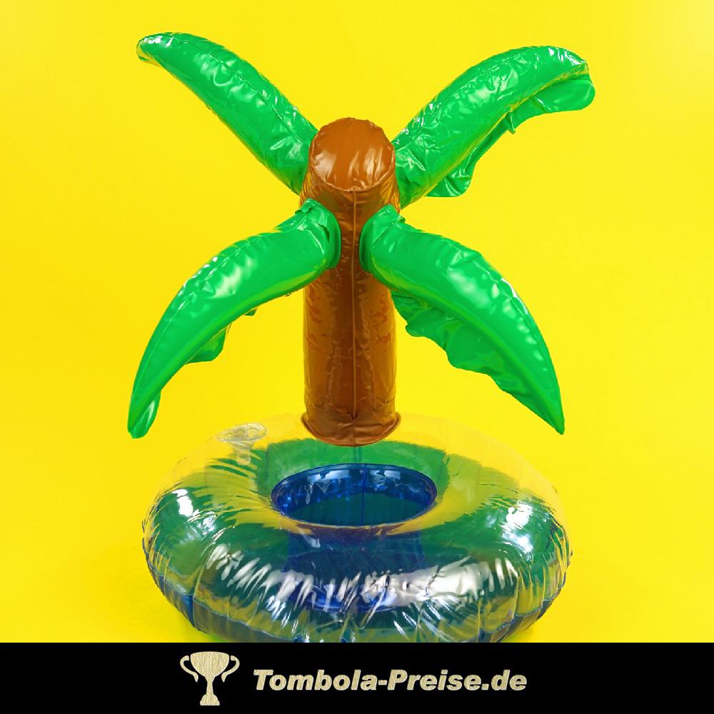 Palme mit Getr&auml;nkehalter zum Aufblasen