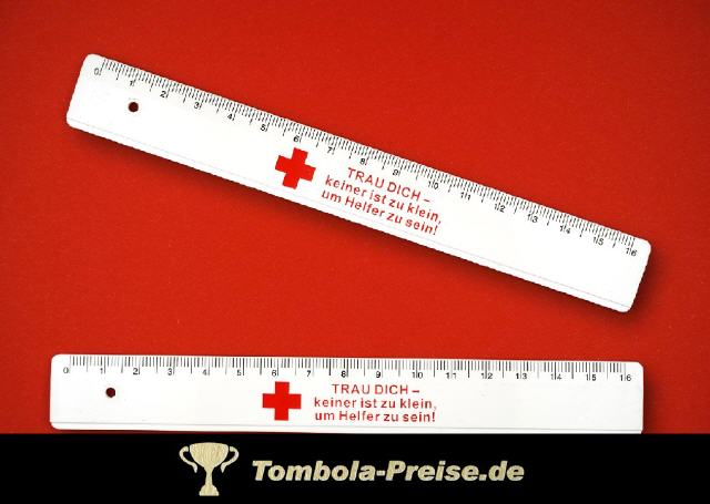 Lineal wei&szlig; mit Kreuz / Pluszeichen