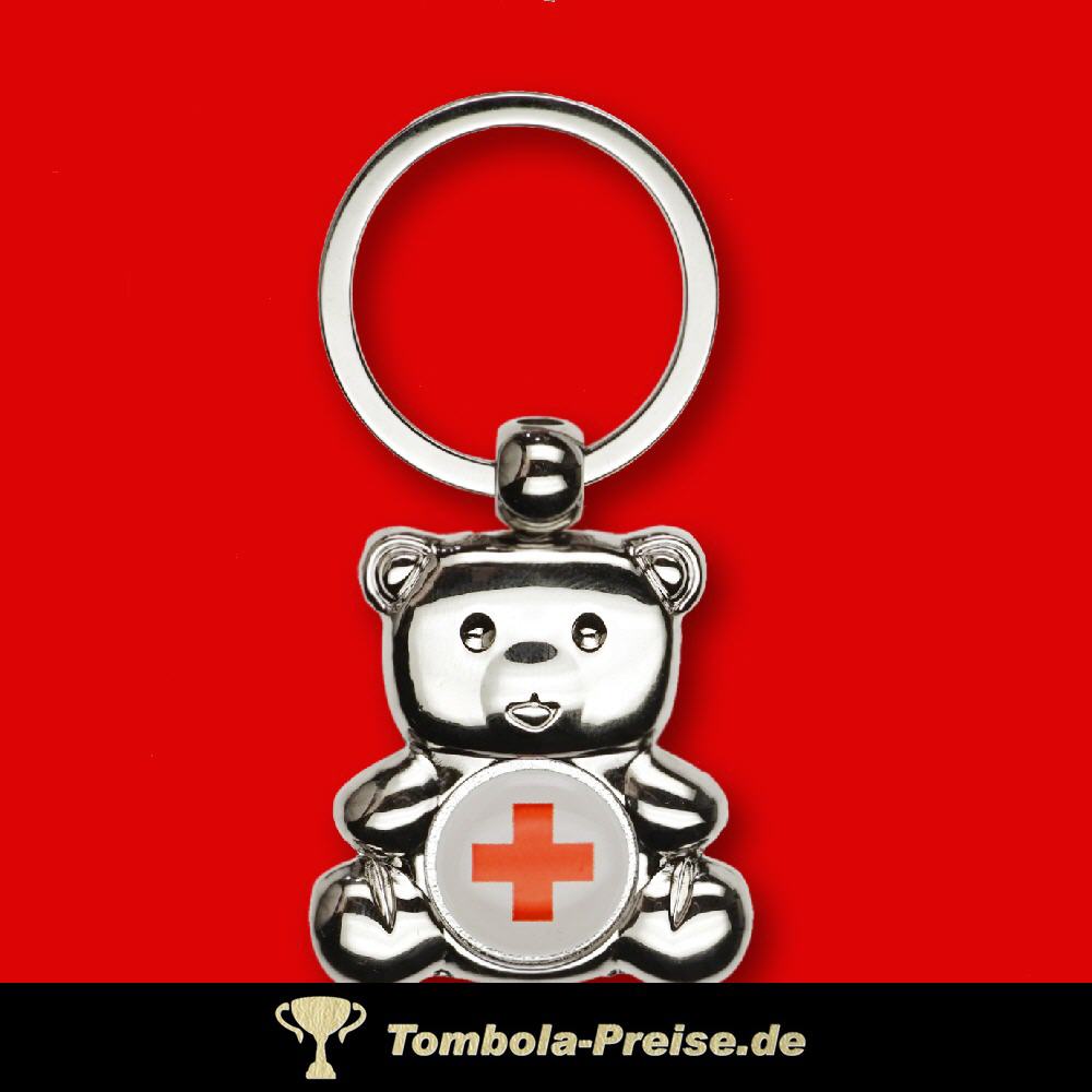 Schl&uuml;sselanh&auml;nger B&auml;r mit Kreuz