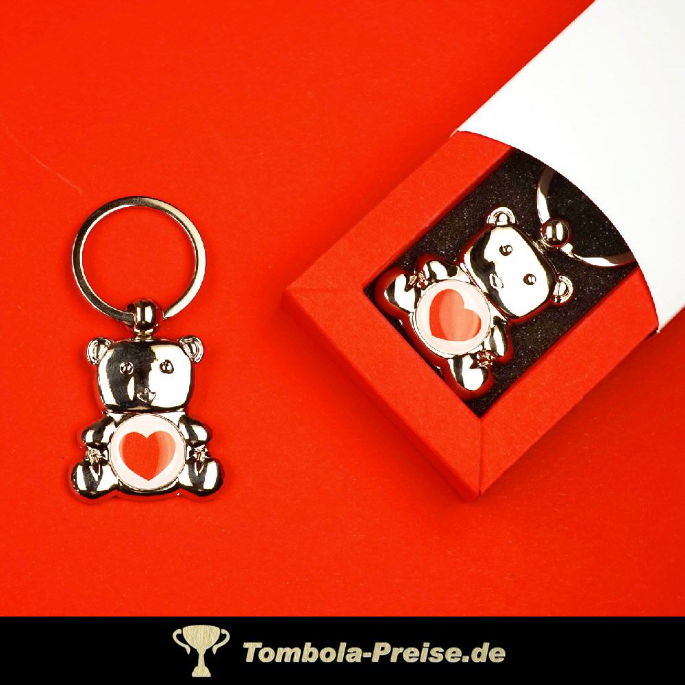 B&auml;r mit Herz Anh&auml;nger in Geschenkverpackung