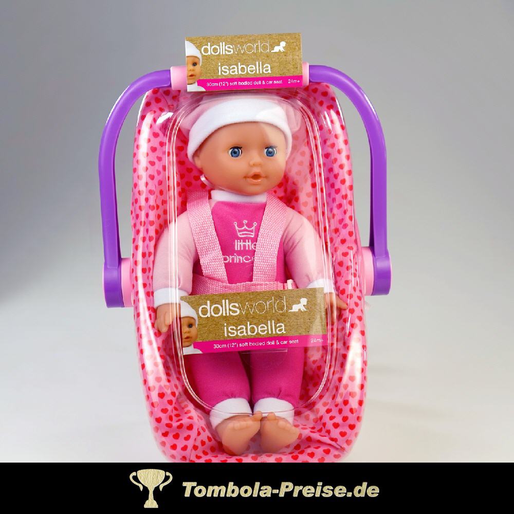 Baby-Puppe Isabella mit Autositz