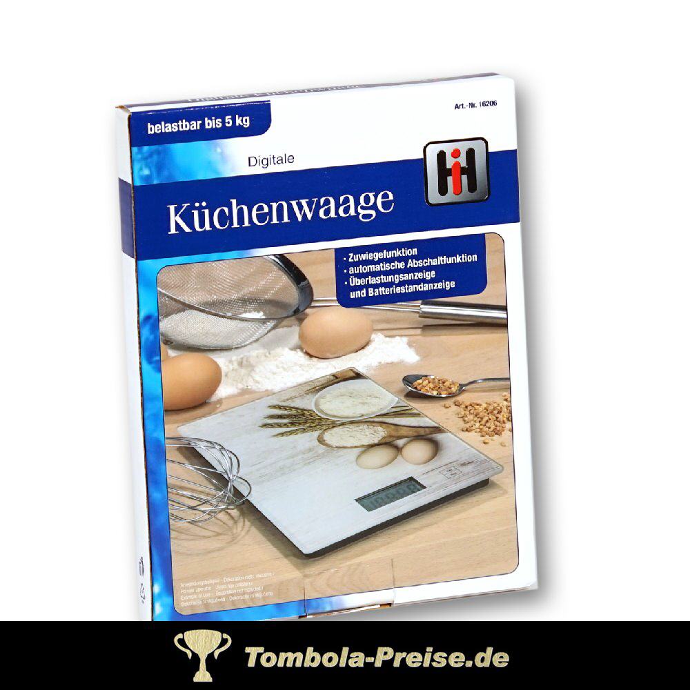 K&uuml;chenwaage mit Glasplatte