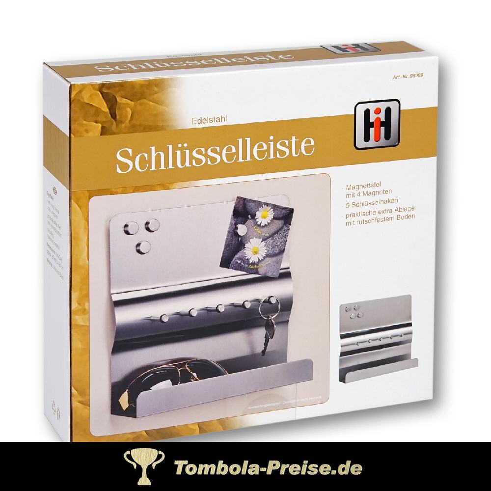 Edelstahl-Schl&uuml;sselbrett mit Magnet