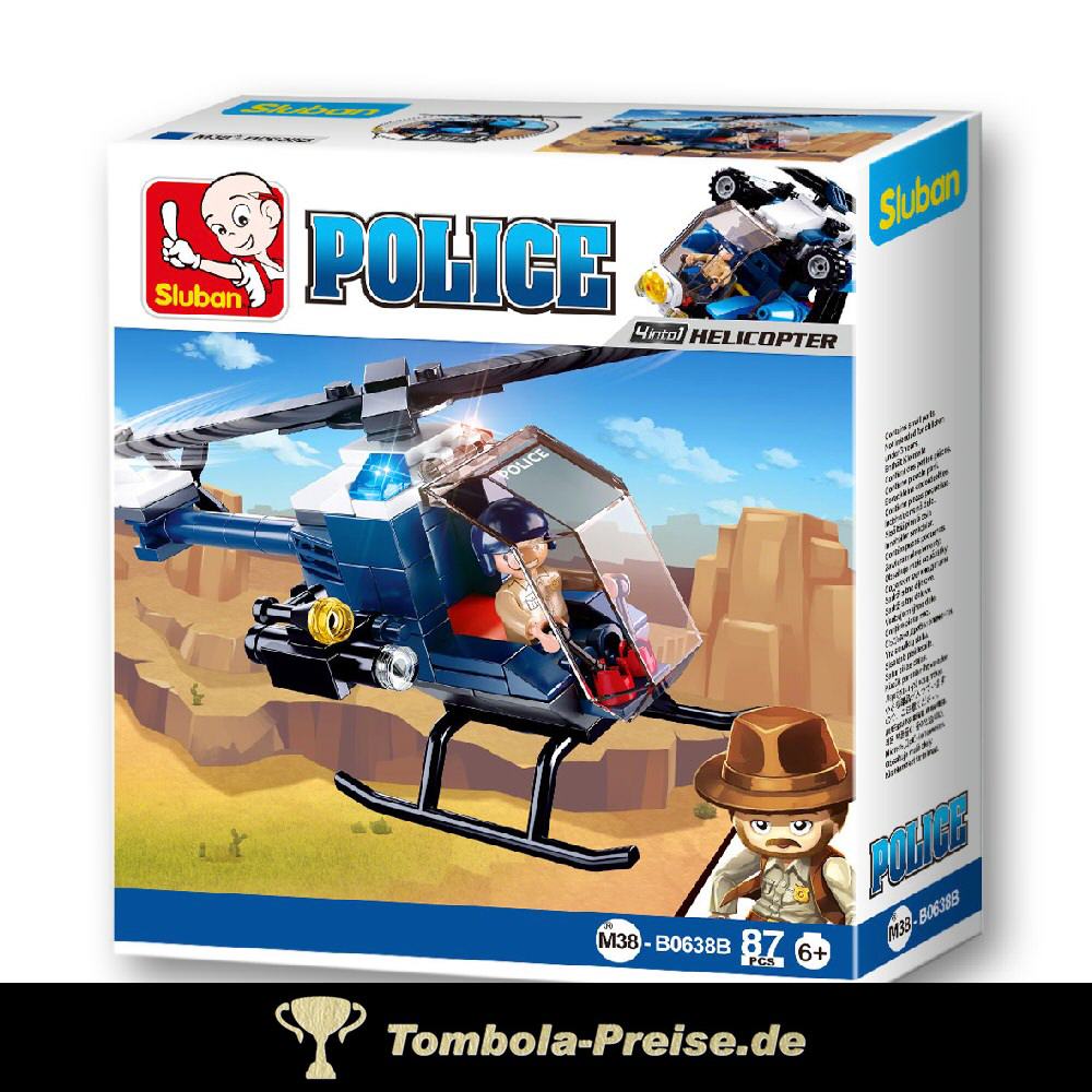Steckbaukasten Polizei Helikopter