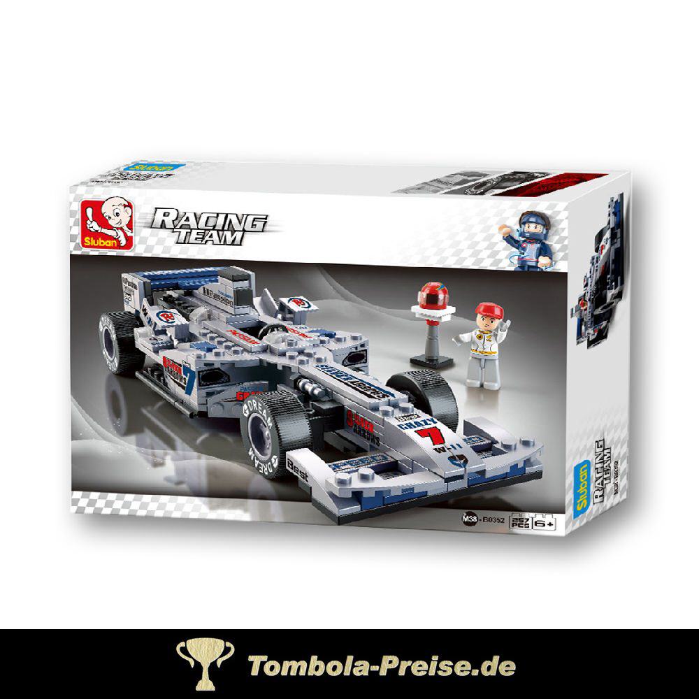 Steckbaukasten Rennwagen silber