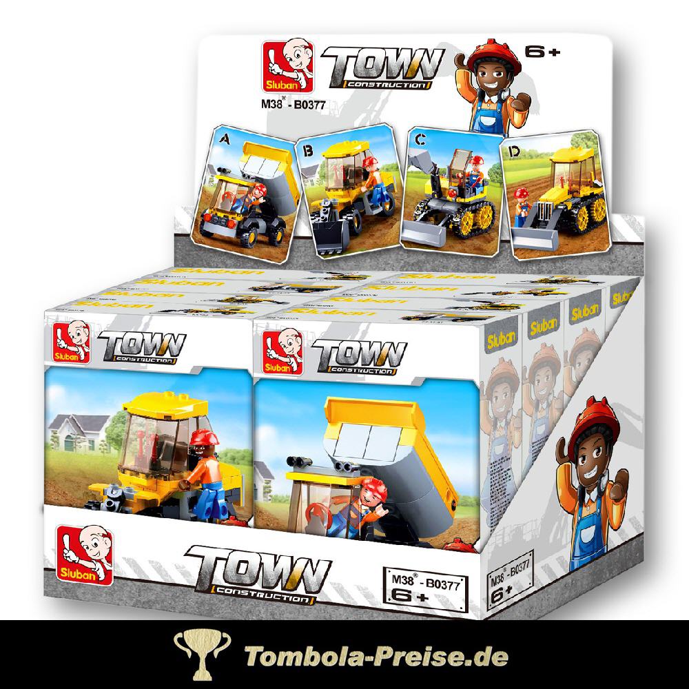 Steckbaukasten Baufahrzeuge im Display