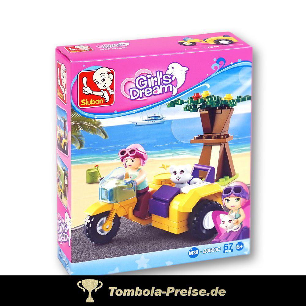 Steckbausteinkasten M&auml;dchen Motorbike