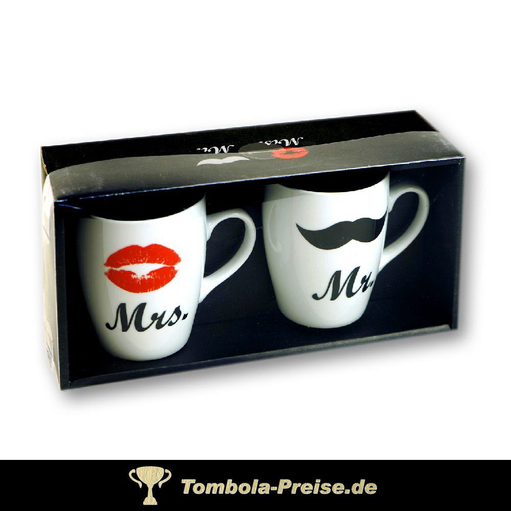 TreuePr&auml;sent Becher-Set Mr & Mrs