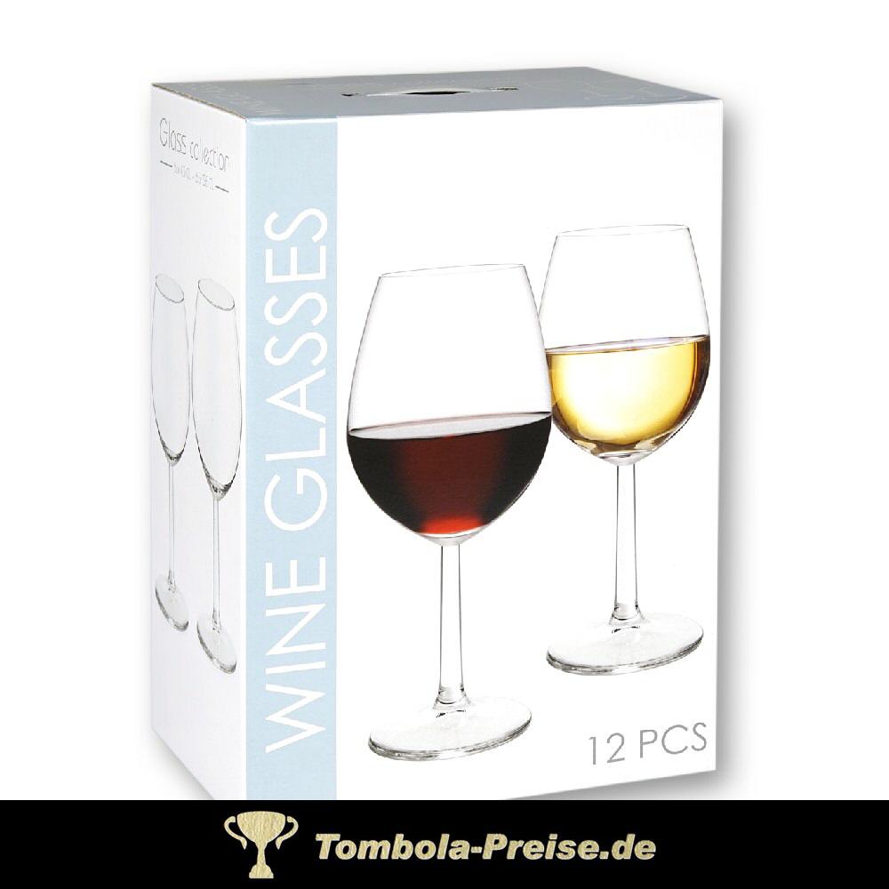12er-Set Rotwein und Wei&szlig;weingl&auml;ser