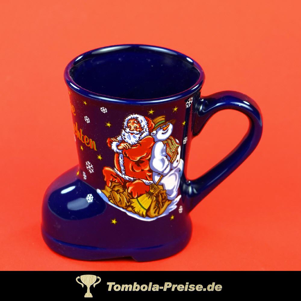 Gl&uuml;hwein-Stiefel blau mit Henkel