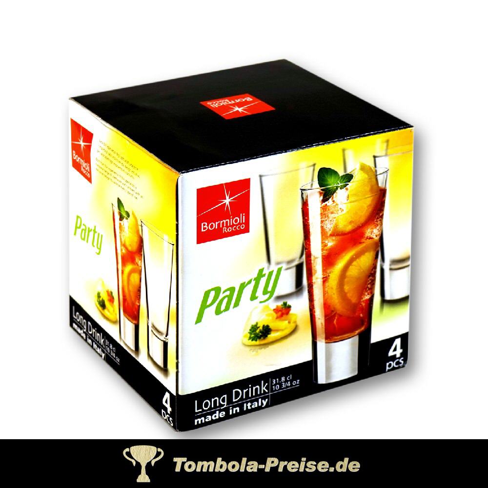 TreuePr&auml;sent Party-Gl&auml;ser-Set Longdrinkgl&auml;ser