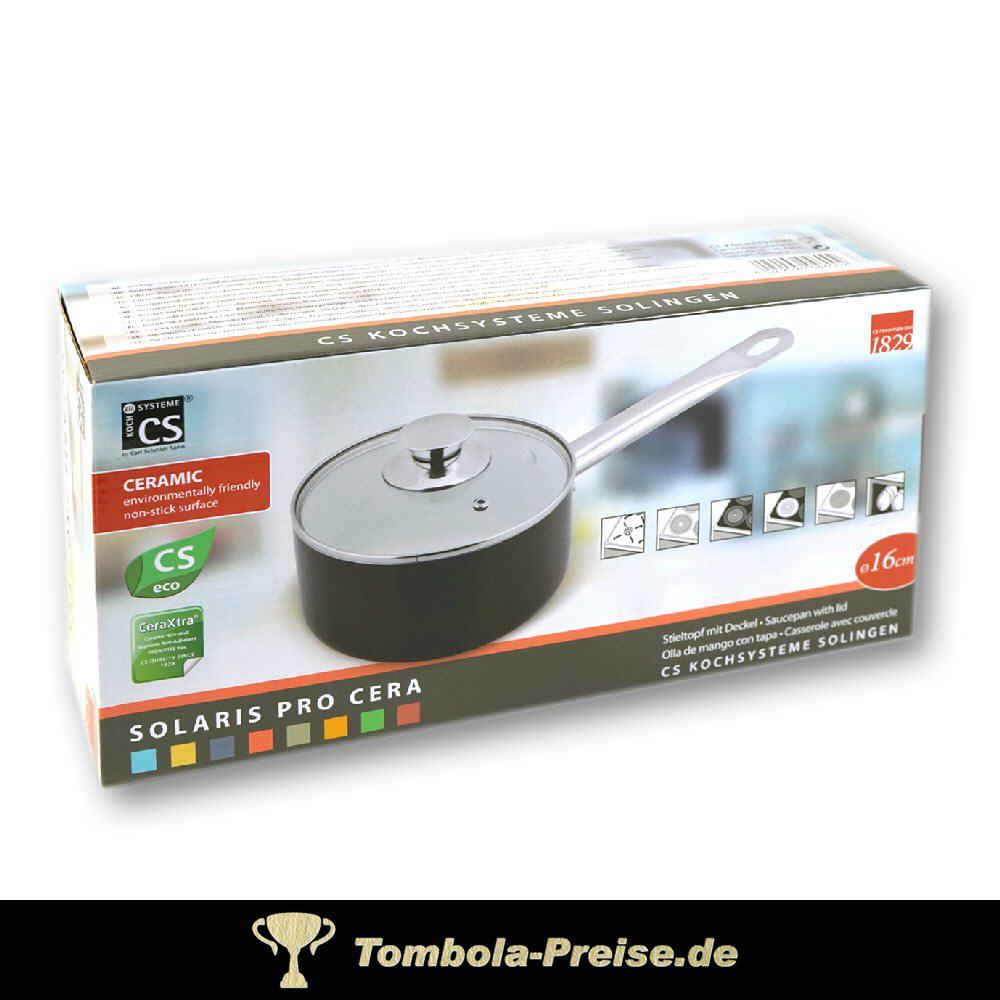 TreuePr&auml;sent Stieltopf mit Deckel 16 cm