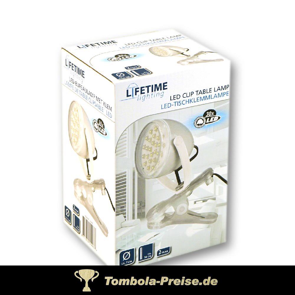 TreuePr&auml;sent LED-Tischklemmlampe