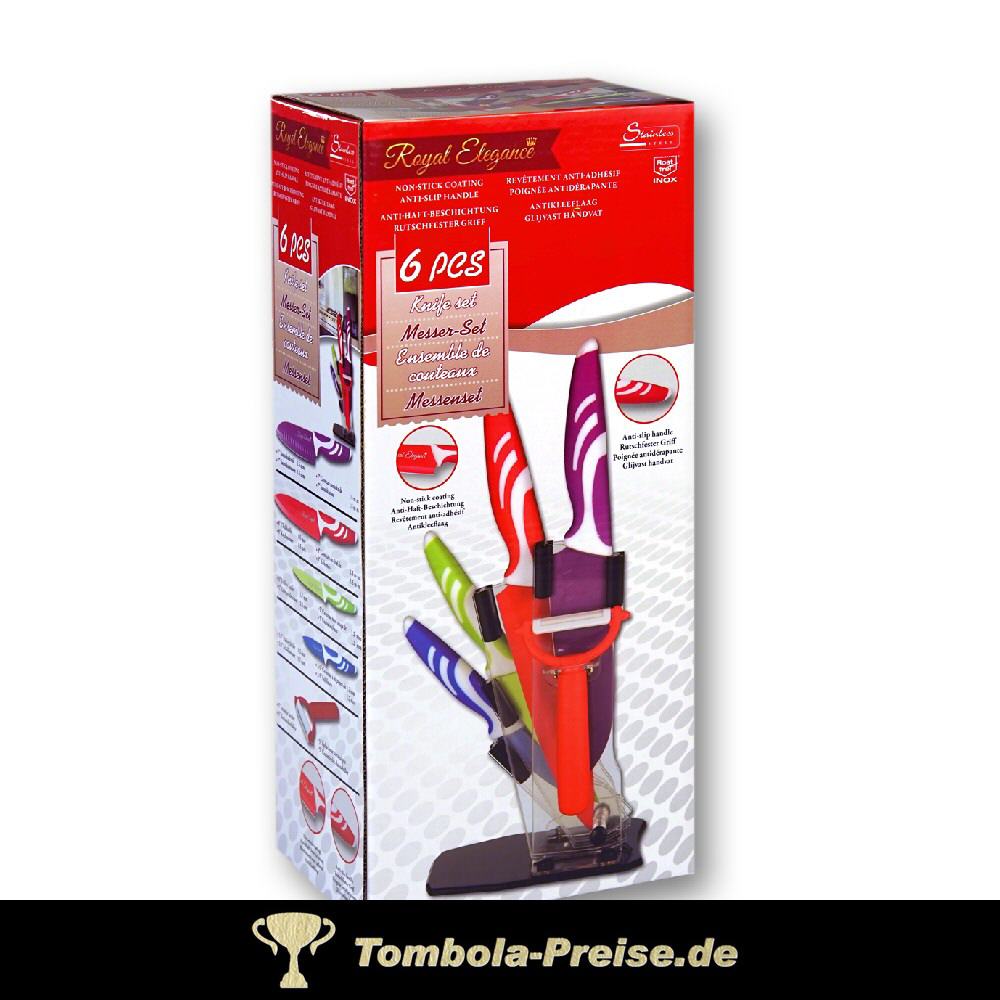 Design-Messer-Set im Acrylst&auml;nder