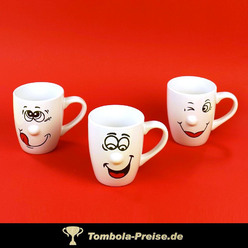 Keramikbecher Lustige Gesichter