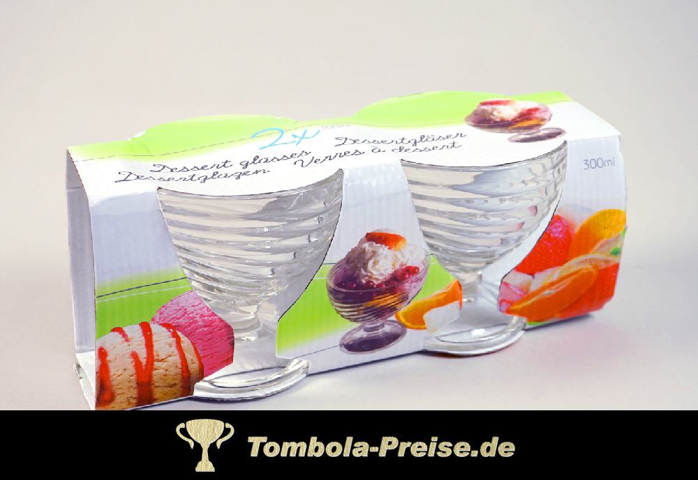 TreuePr&auml;sent Eis- und Dessertschalen aus Glas 2er-Set