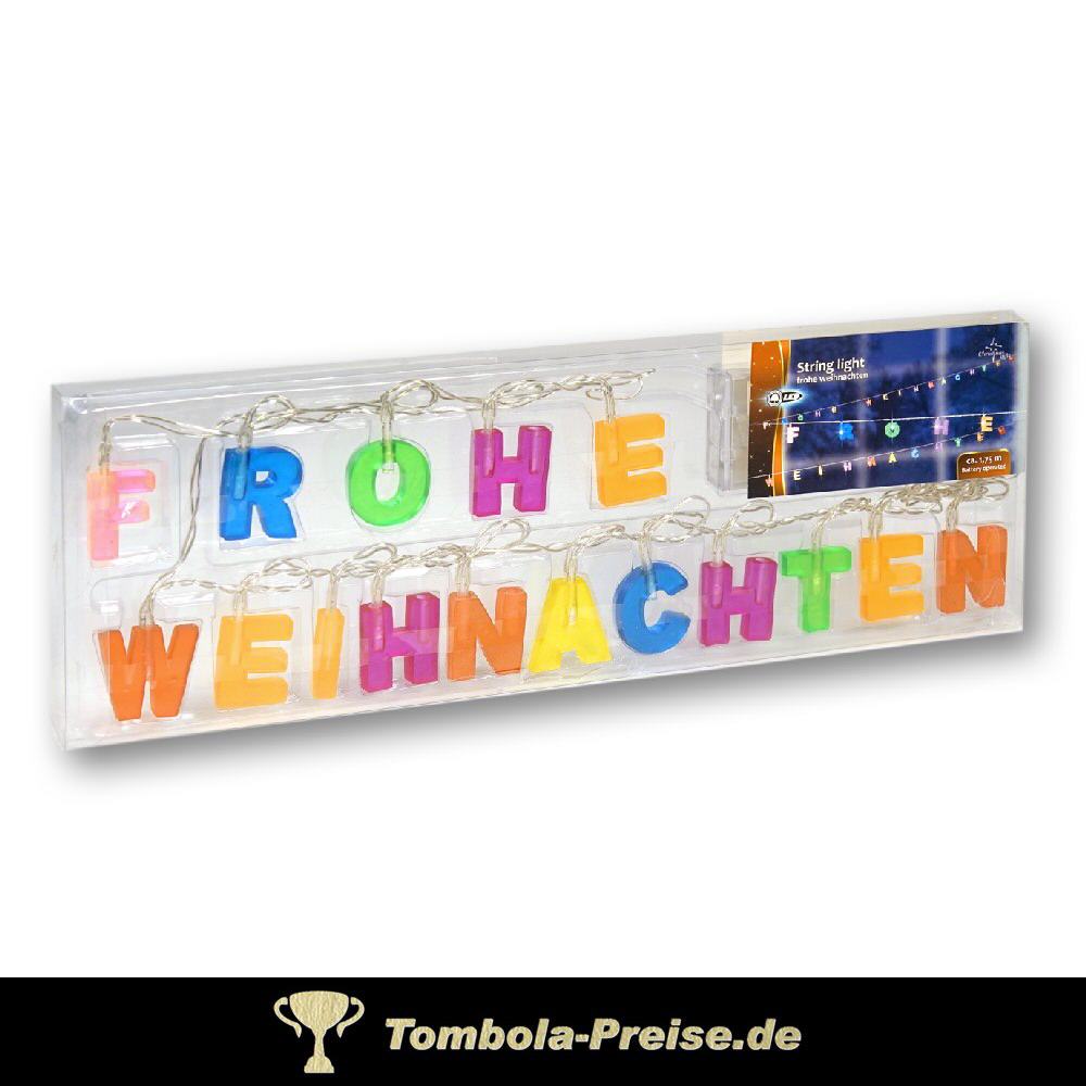Lichterkette Frohe Weihnachten