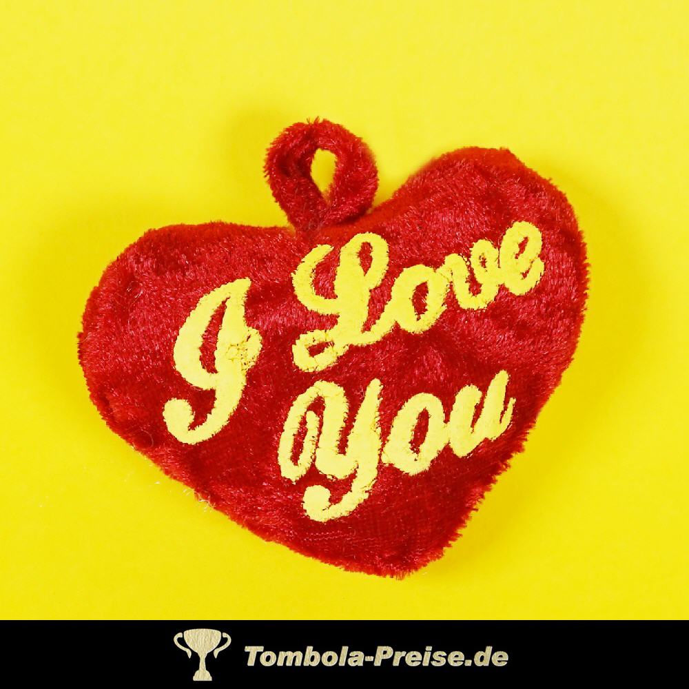Pl&uuml;sch-Herz I Love You