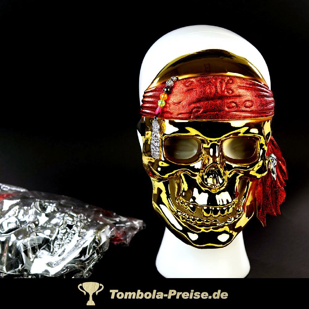 Piratenmaske gold-silber