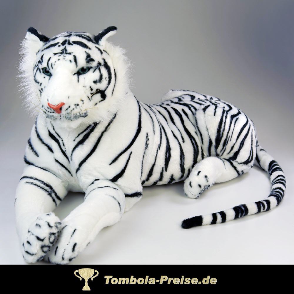 Weisser Pl&uuml;schtiger liegend 90 cm