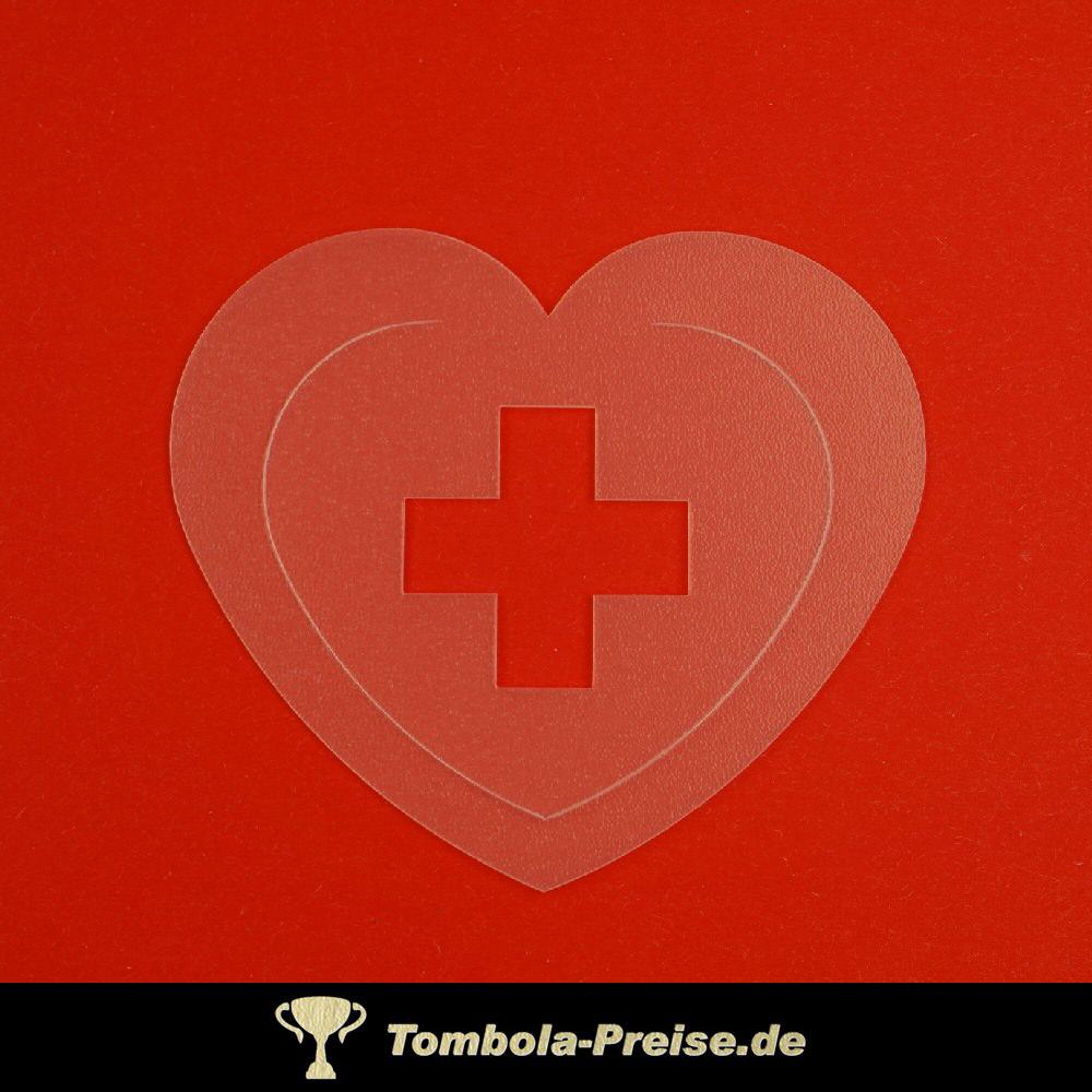 Lesezeichen Herz mit Ausstanzung Kreuz