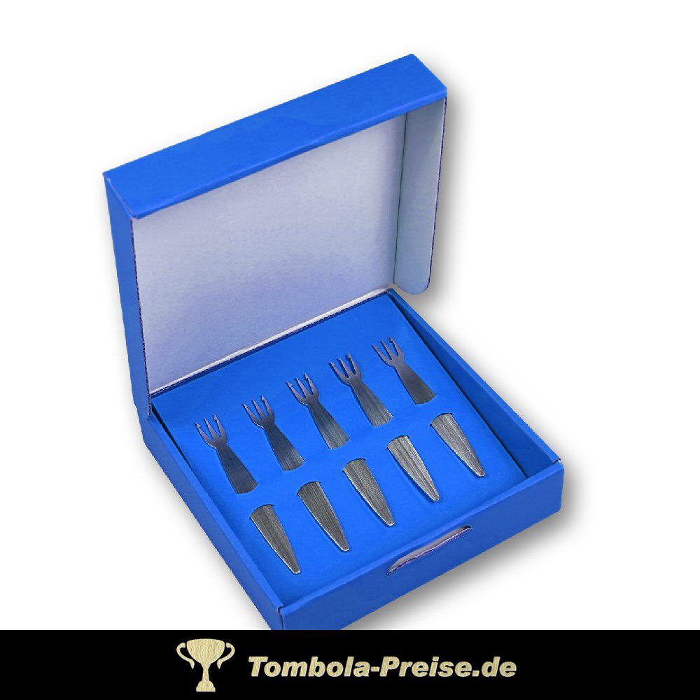 Geschenk-Set f&uuml;nf Pommesgabeln Modell 01