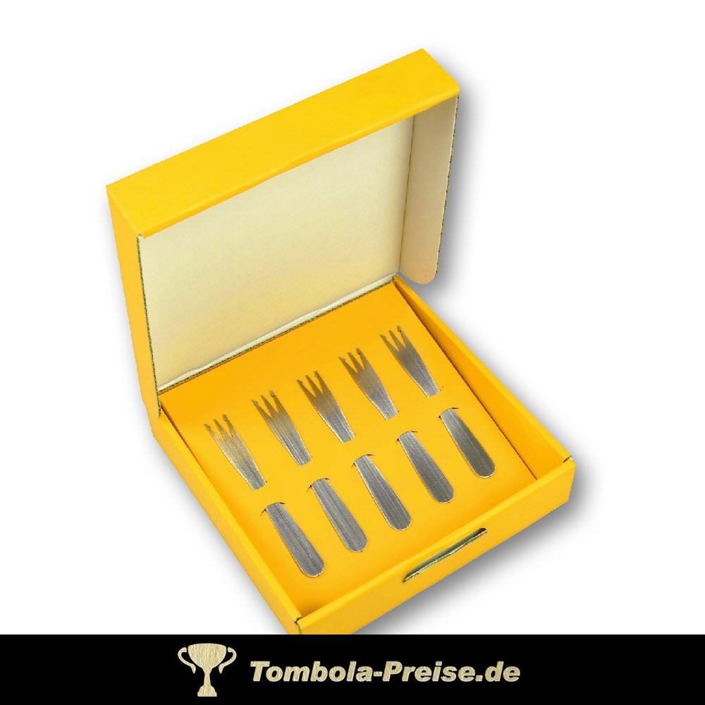 Geschenk-Set f&uuml;nf Pommesgabeln Modell 03