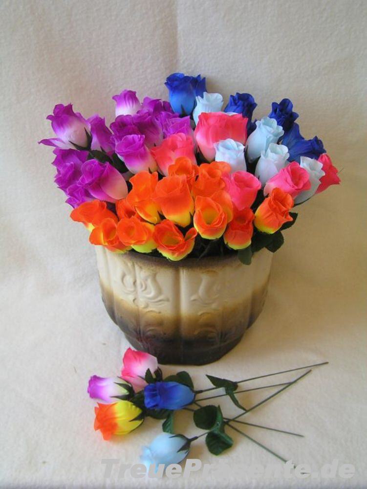 Seidenrosen bunt sortiert