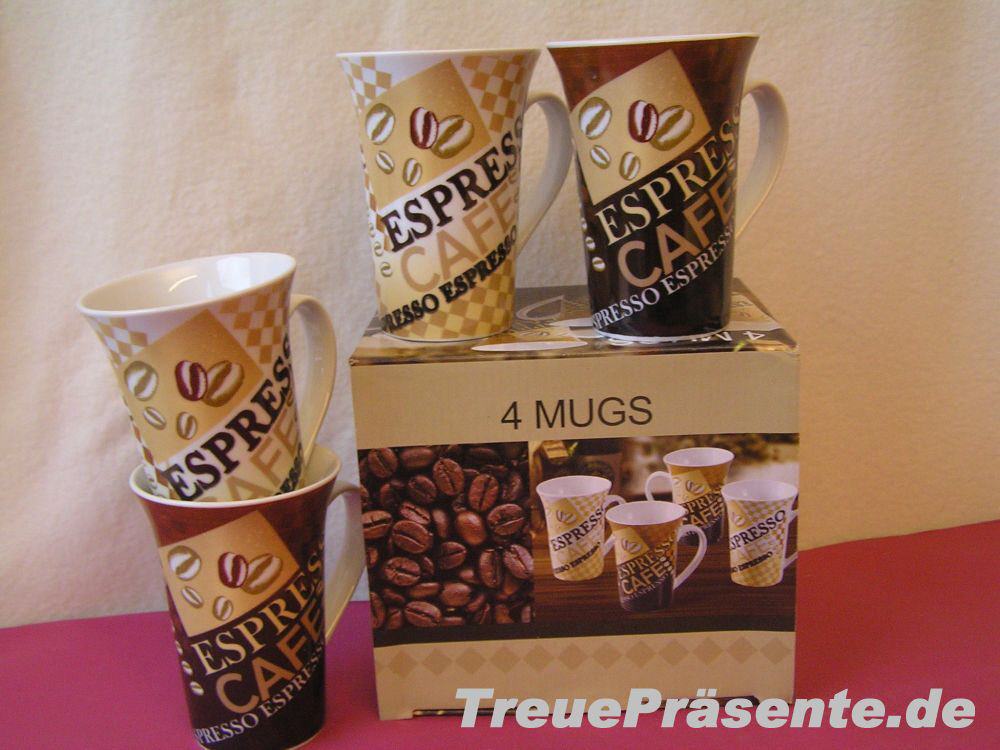Kaffeebecher-Set 4-teilig