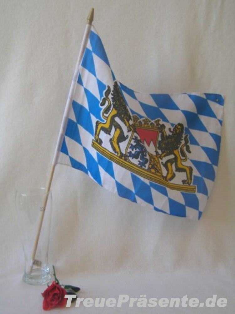 Bayernfahne mit Stab