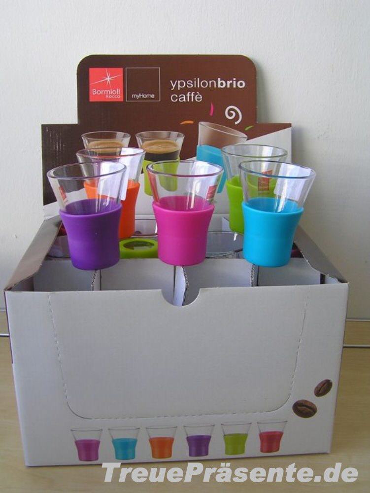 Espresso-Gl&auml;ser bunt