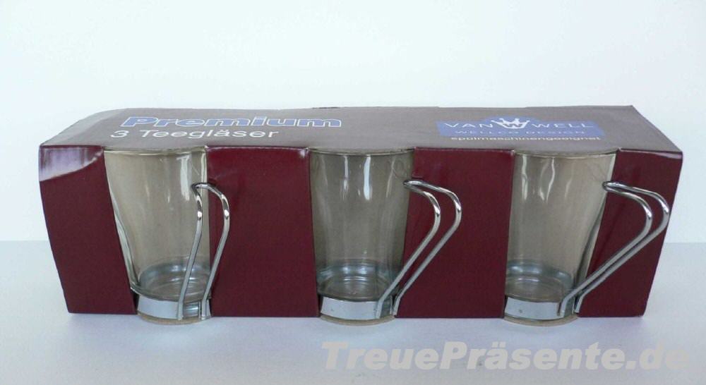 3er-Set Teegl&auml;ser Premium