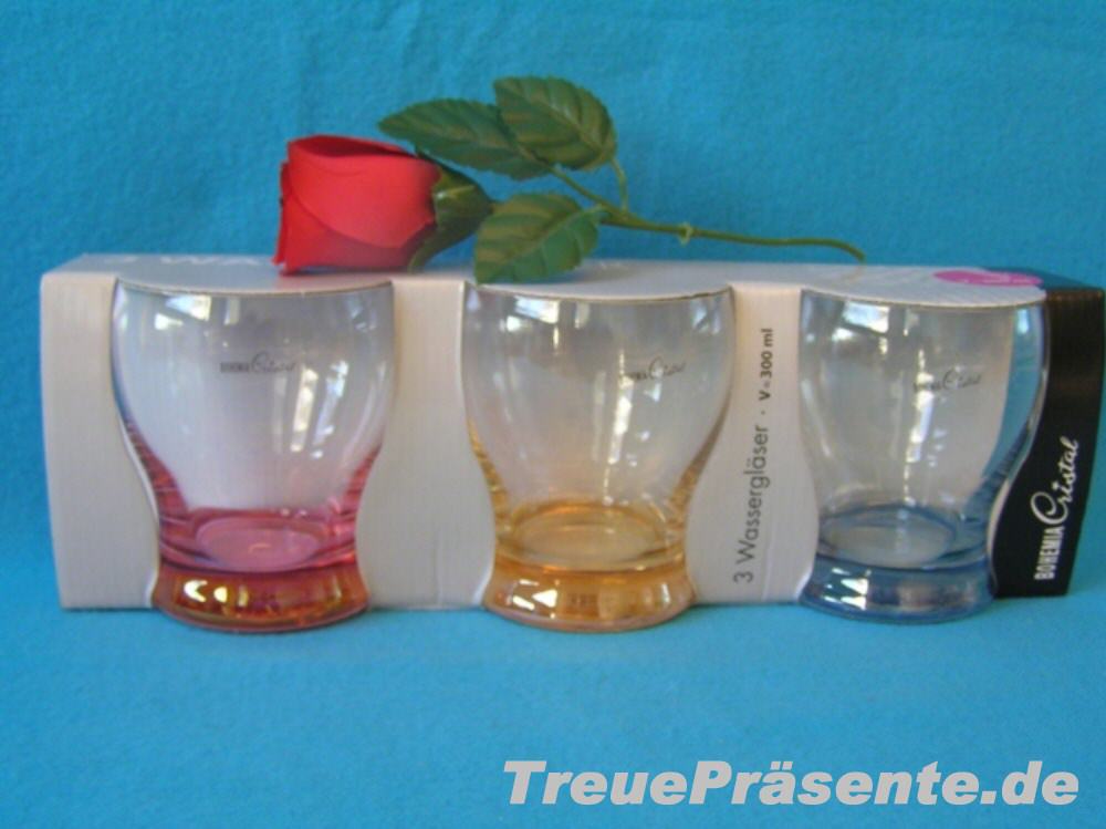 Wassergl&auml;ser bunt