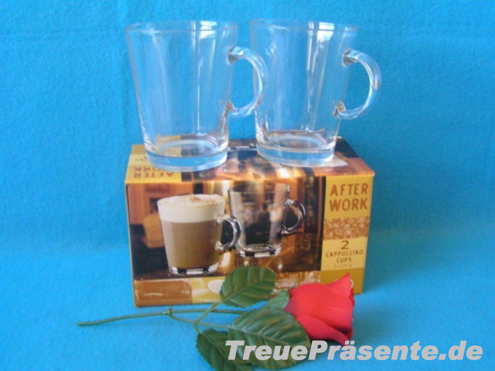 Cappuccino Glastassen