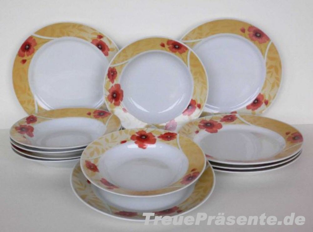 Tischservice Mohnblumen