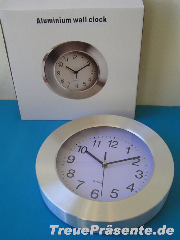 Alu-Wanduhr